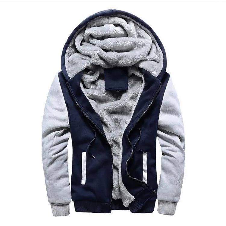 Men's Winter Korean Version of The Hooded Jacket Youth Plus Size Padded Thickened Tops