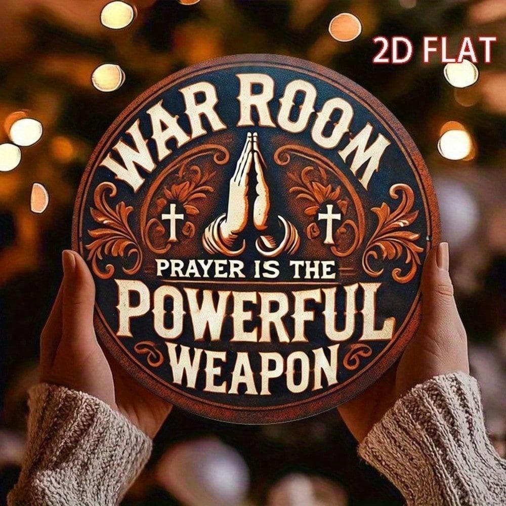 

Christian Metal Round Sign 8 Inch Religious Wall Art Cross Tin Plaque Home Chapel Decor 20x20 різнокольоровий