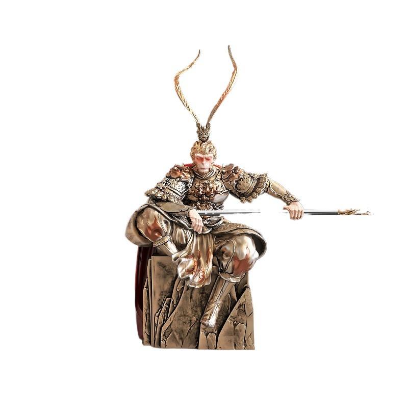 Statua di Sun Wukong, Scultura Mitologica Cinese del 'Re Scimmia', Decorazione Zen per la Casa e Punto Focale del Soggiorno, Statuetta di Ispirazione Buddista