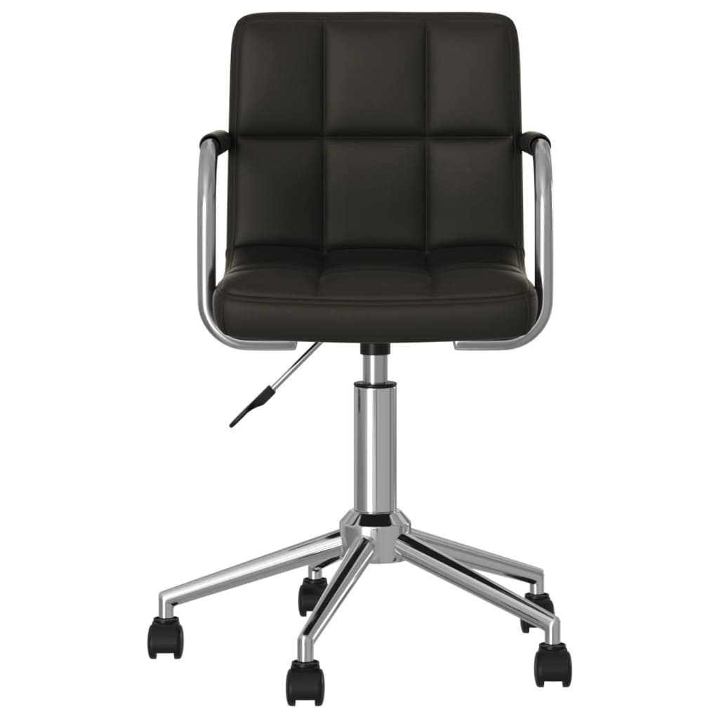 Dining Room Chair Swivel Black Faux Leather