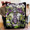 Versatile horror movie theme 2D Flat Pattern Flannel Blanket High quality All Seasons Warmth and Comfort Perfect for Christmas Gifts.
