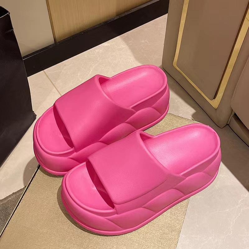 Neue 7 cm Sommer High Wedge Sandalen Damen Chunky Heel Pantoletten Damen EVA Flip Flops Hausschuhe Frau Outdoor Plateau Slipper
