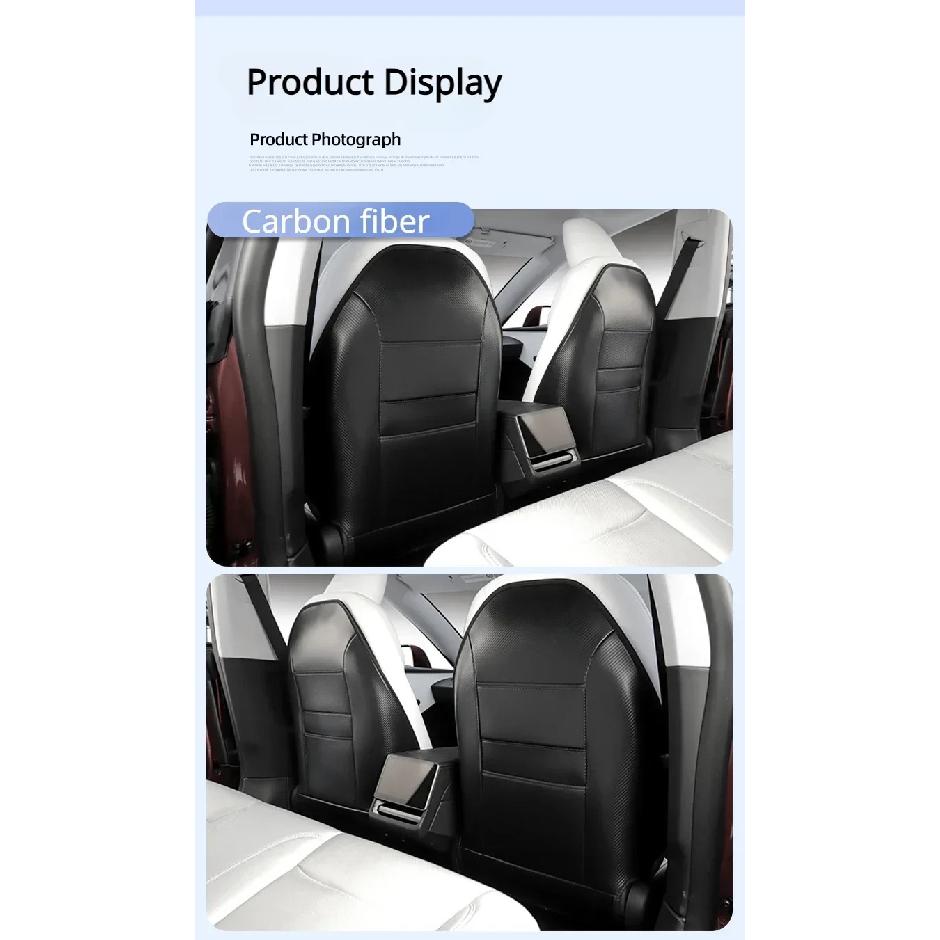 For Tesla Model3 Highland/Model Juniper 2025 Seat Kick Pad Leather Back Anti Kick Protectors Cover Mats Seatback Pad Accessories