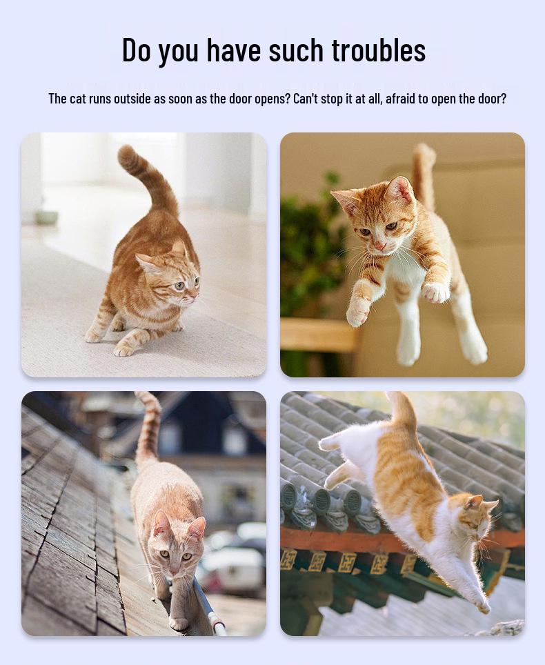 Retractable Anti-Jump Barrier for Cats and Dogs - Thickened Pet Gate & Door Partition