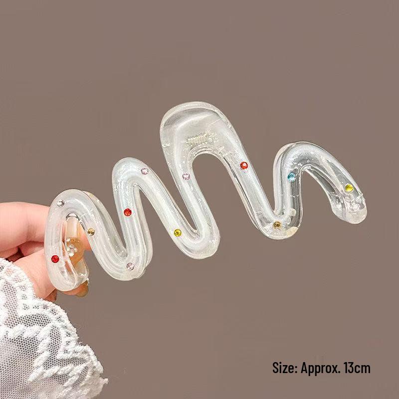 Koreanischer Eleganter Kürbisbogen Polka Dot Haarspange - Groß, Cremige Texturierte Hochsteckfrisur-Accessoire