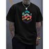Summer New Trend Fashion English Letter Print Men's Casual T-shirt