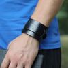Zubehör Vintage Herrenarmband Einfach Verstellbar Punk Breites Lederarmband