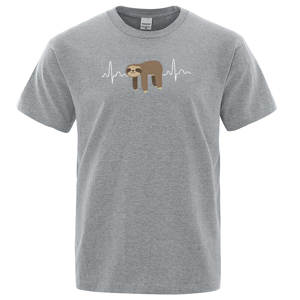 Sloth Resting On Tummy Printing Mans T Shirts Crewneck Soft T-Shirts Comfortable S-XXXL Tee Shirts Oversized Casual T-Shirt Man