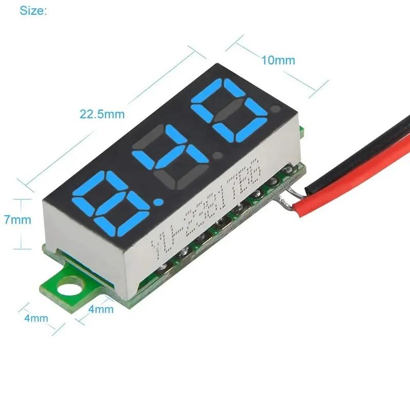 0 28 Inch DC LED Digital Voltmeter 0 100V Voltage Meter Auto Car Mobile Power Voltage Tester Detector 12V Red Green Blue Yellow