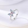 925 Silver Women Finger Rings for Women Cocktail Ring Geometric Cubic Zircon Heart Wedding Jewelry
