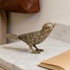 Small Bird Figurines Vintage Brass Animal Figurine Bird Desk Ornament For Home Living Room Bedroom Mantel Fireplace Shelf