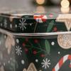 Christmas Tin Box For Cookies, Gingerbread, Sweets, Rods 15X15X7 Cm