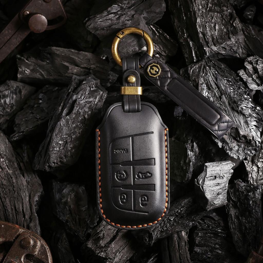 Neues Retro-Schlüsseletui für Jeep Jeep Compass Commander Nookie handgefertigtes Leder-Schlüsseletui