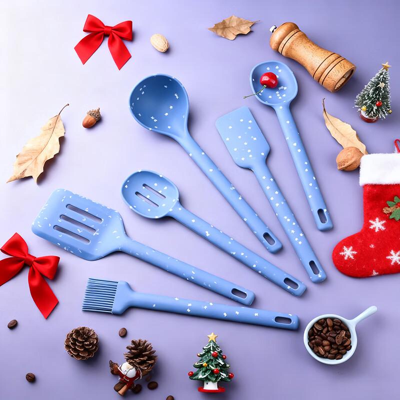 Wutuo Color Dot Silicone Kitchen Utensil Set