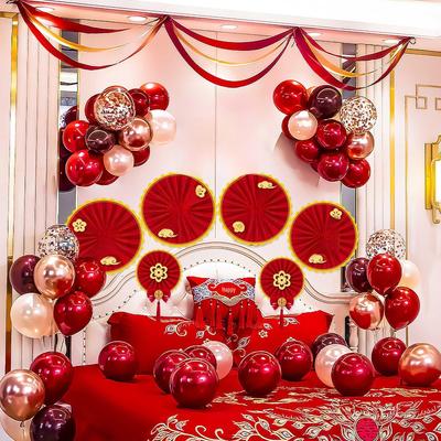 Set de Decoración de Globos de Látex para Habitación de Boda de San Valentín