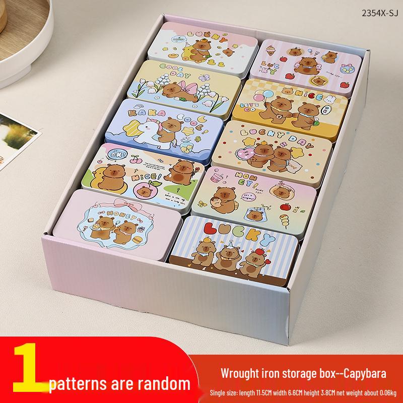 Adorable Cartoon Chocolate & Cookie Tin Box - Children's Gift or Wedding Favor Storage