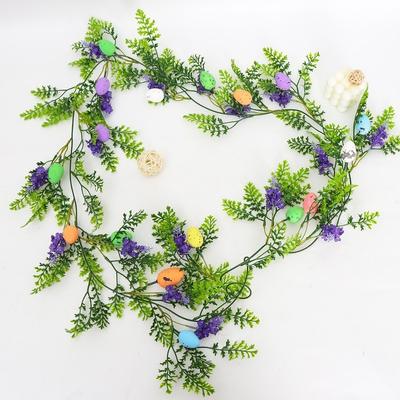 Green Leaf Easter Eggs Tactile Soft Rubber Simulation Flowers Simulated Easter Eggs Colorful Egg Artificial Eucalyptus