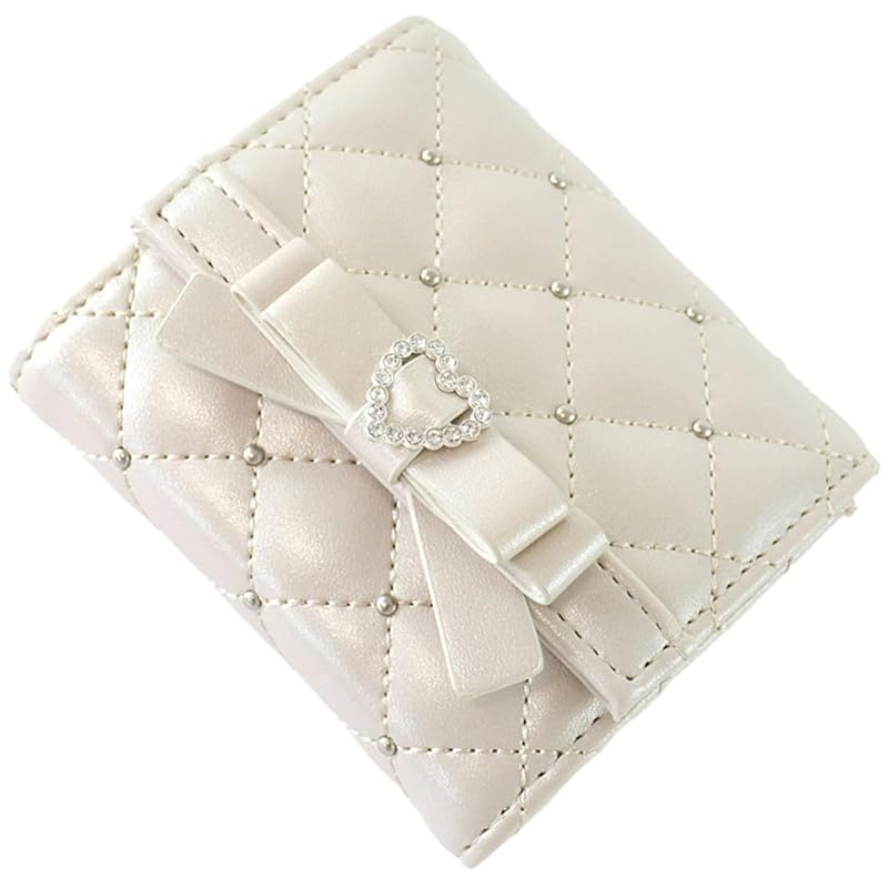 

[SecretDoor] pearl trifold wallet ladies trifold wallet compact wallet mini wallet small wallet woman mini Popularity brand cute thin Thin compact