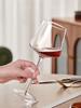 450ml Square Burgundy Wine Glasses Set - Luxury Crystal Goblets, Modern Stemware for Home Bar & Elegant Dinner Parties