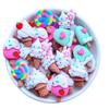 20 Stück Neu Süß Harz Mini Cartoon Eiscreme Serie Flache Rückseite Scrapbooking DIY Schmuck Handwerk Dekoration Zubehör