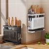 Detachable Kitchen Storage Rack Carbon Steel Cutlery Display Organizer Drain Rack  Home Storage