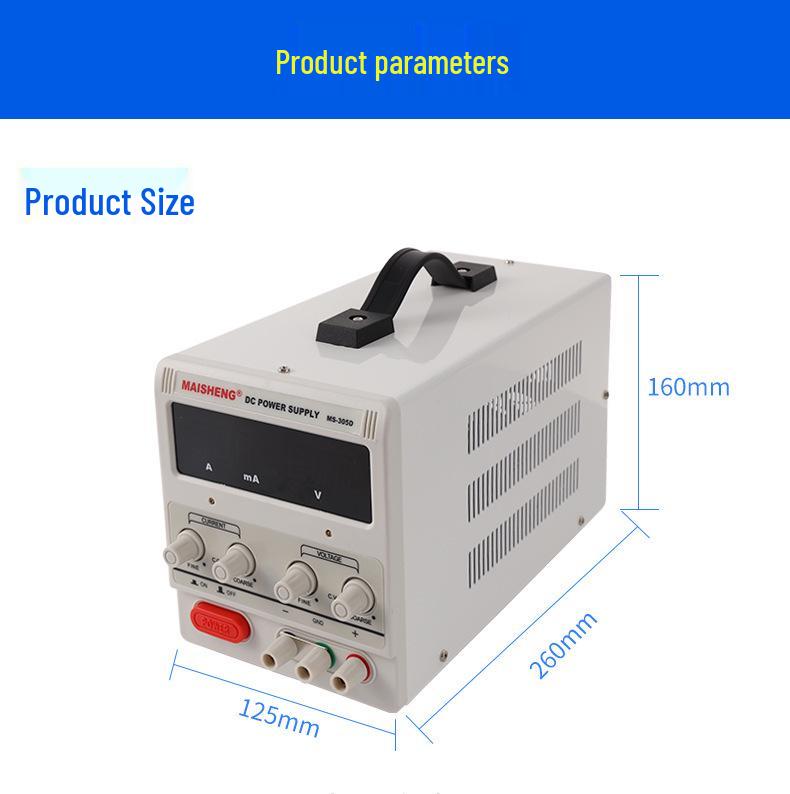 MAISHNEG MS3010DS Adjustable DC Power Supply with Digital Display for Repair, Charging, and Testing.