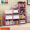 Large Combination Bookshelf: Floor-Standing Storage Rack with Desktop Steel Pipe Shelves for Kids