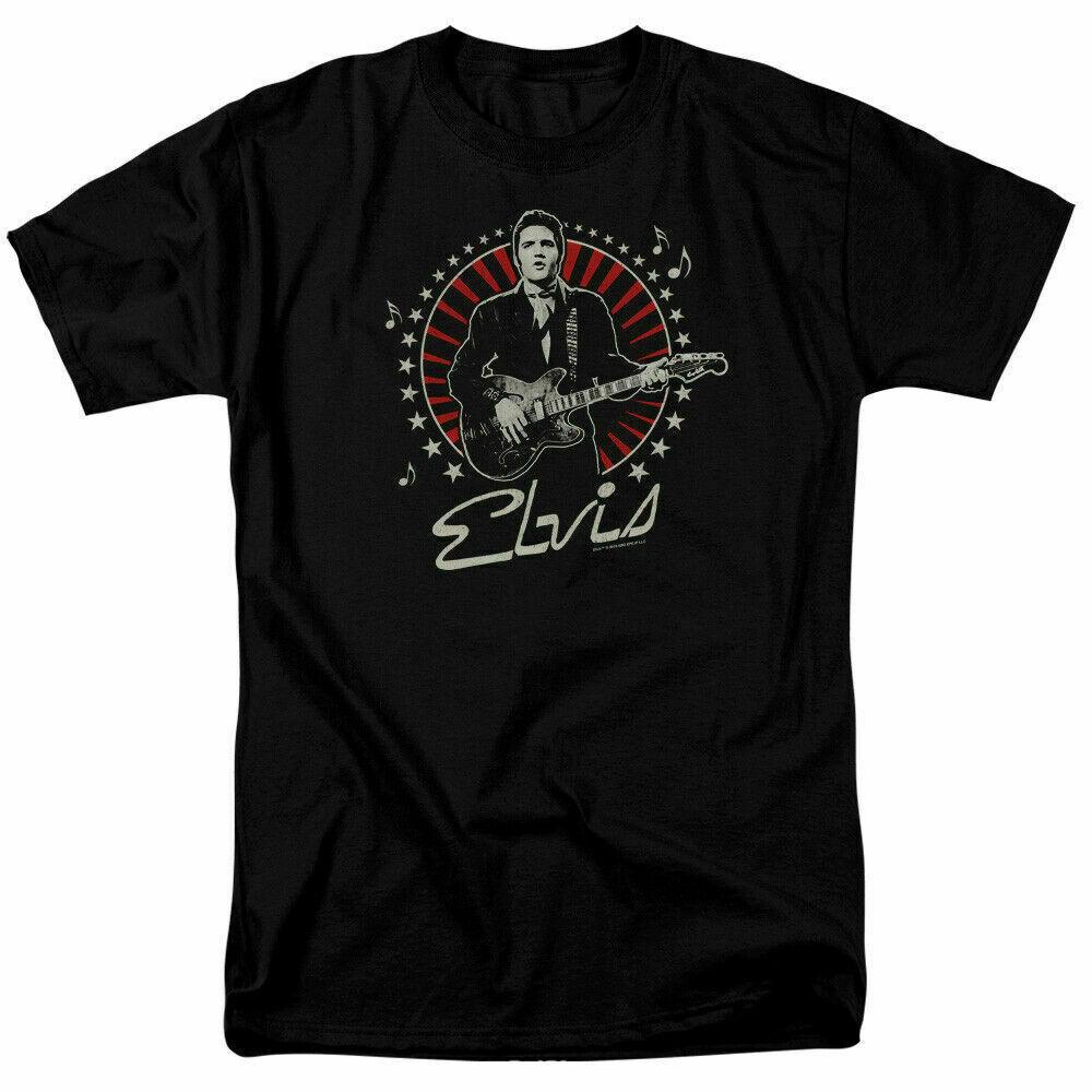 26 Elvis Presley Stars T Shirt Licensed Rock N Roll Band Music Merch Black Unisex T-Shirt XXXXL