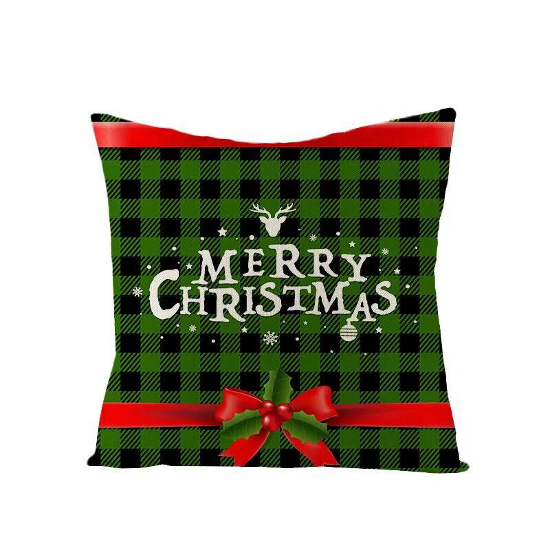 Linen Christmas Pillowcase Home Christmas Sofa Pillowcase Christmas