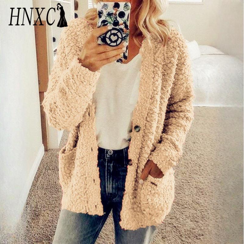 HNXC Dame Vintage Casual rutenettmønster Høst Vinter Langermet Jakker & Kåper