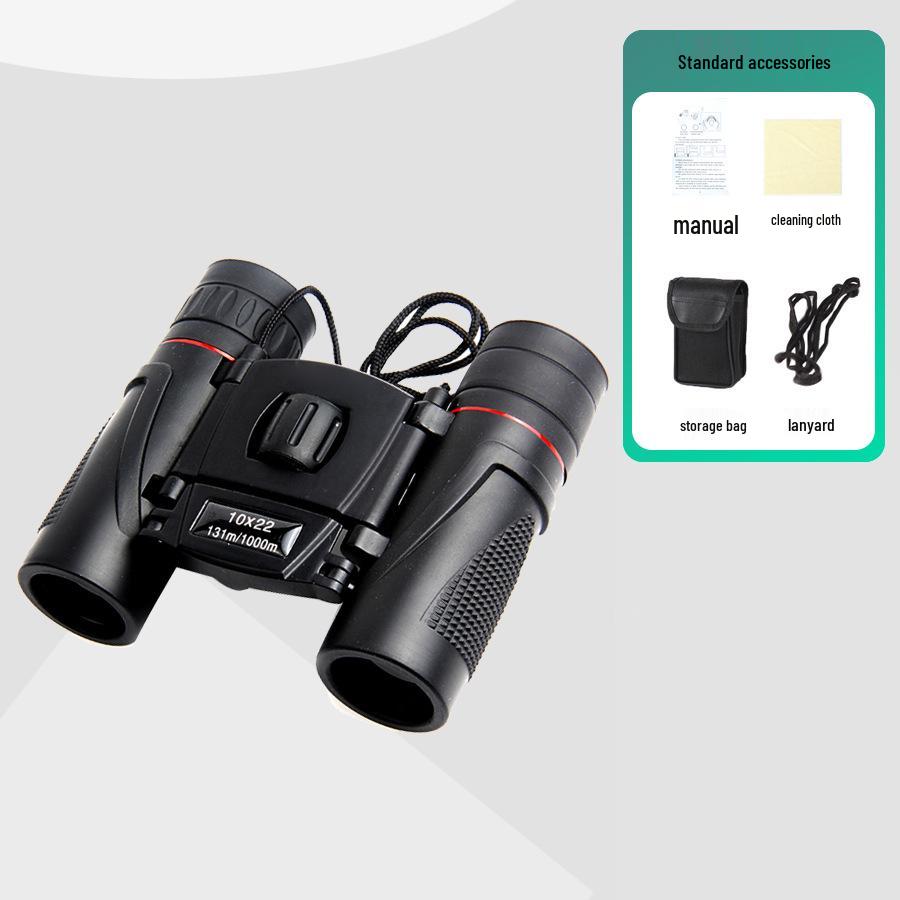 Binocolo Tascabile HD 10x22 con Visione Notturna a Bassa Luce – Ideale per Osservare la Luna, Regalo Perfetto per Bambini