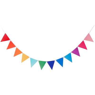 1 stuks Set 16.4ft Macaron Papier Kaart Driehoek Banner Voor Verjaardagsfeest Banner Vlaggen Wimpel Banner Vlaggen Wimpel Banner