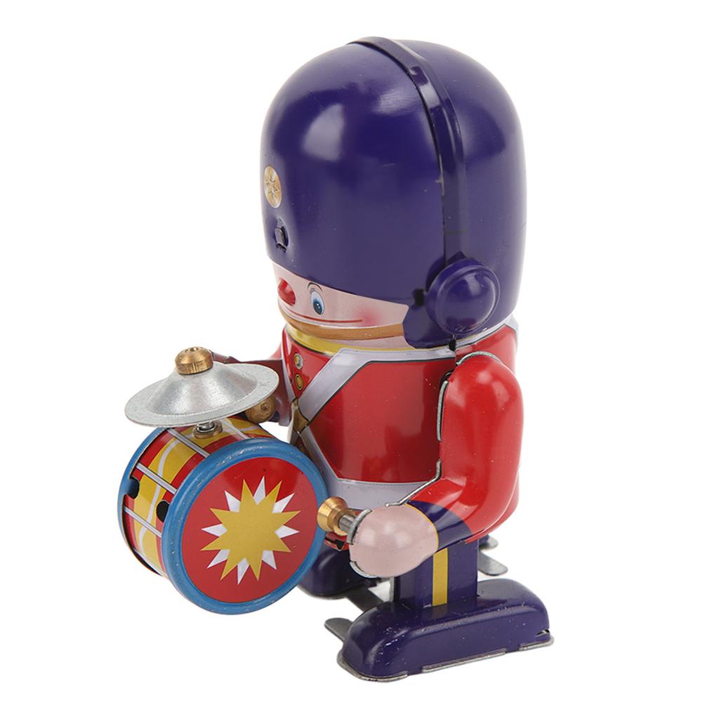 Clockwork Vintage Toy Tinplate Retro Play Golf Indoor Games Wind Up Golf Toy with 5 Steel Balls for Christmas Birthday Gift