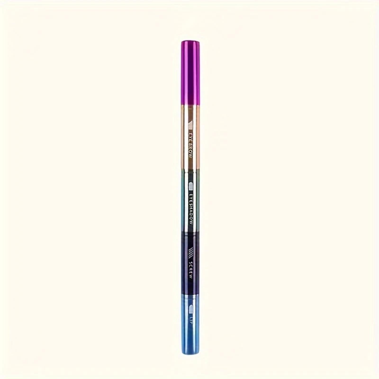 

4 in 1 Makeup Brush Detachable Eyeshadow Eyebrow Screw Lip Brush for Foundation Concealer Portable Travel Make Up Tools