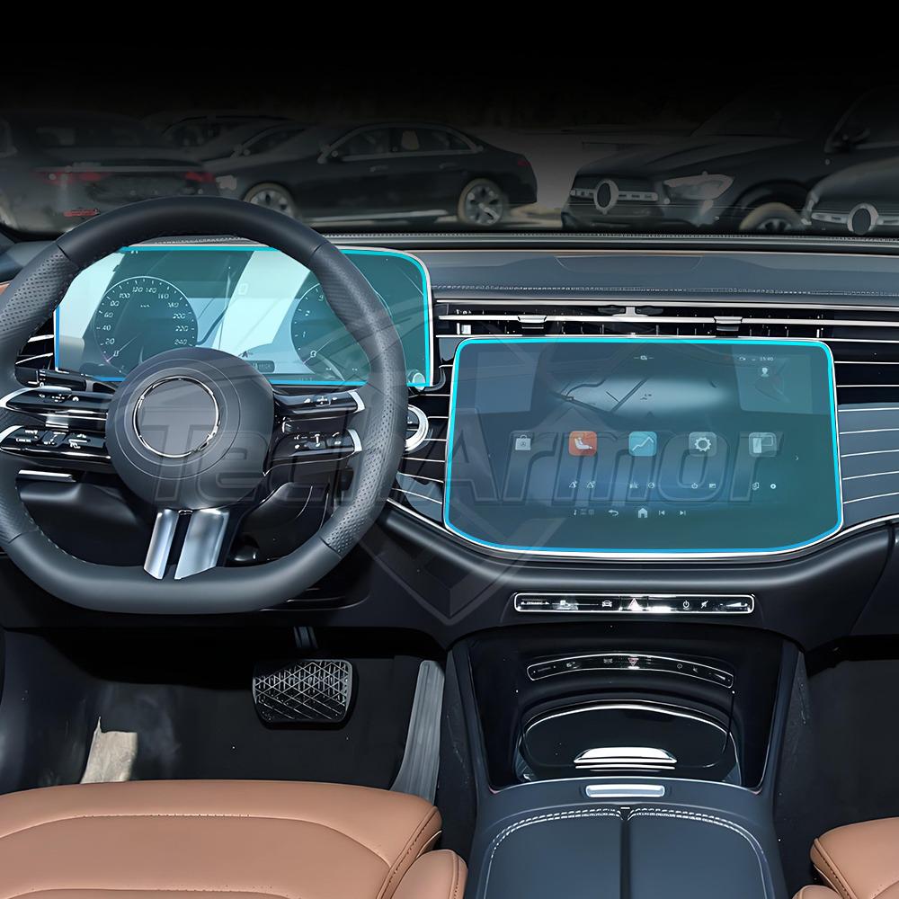 Protection d'écran en verre trempé pour Mercedes-Benz Classe E W214 2024-2025 Couvercle d'écran de navigation GPS