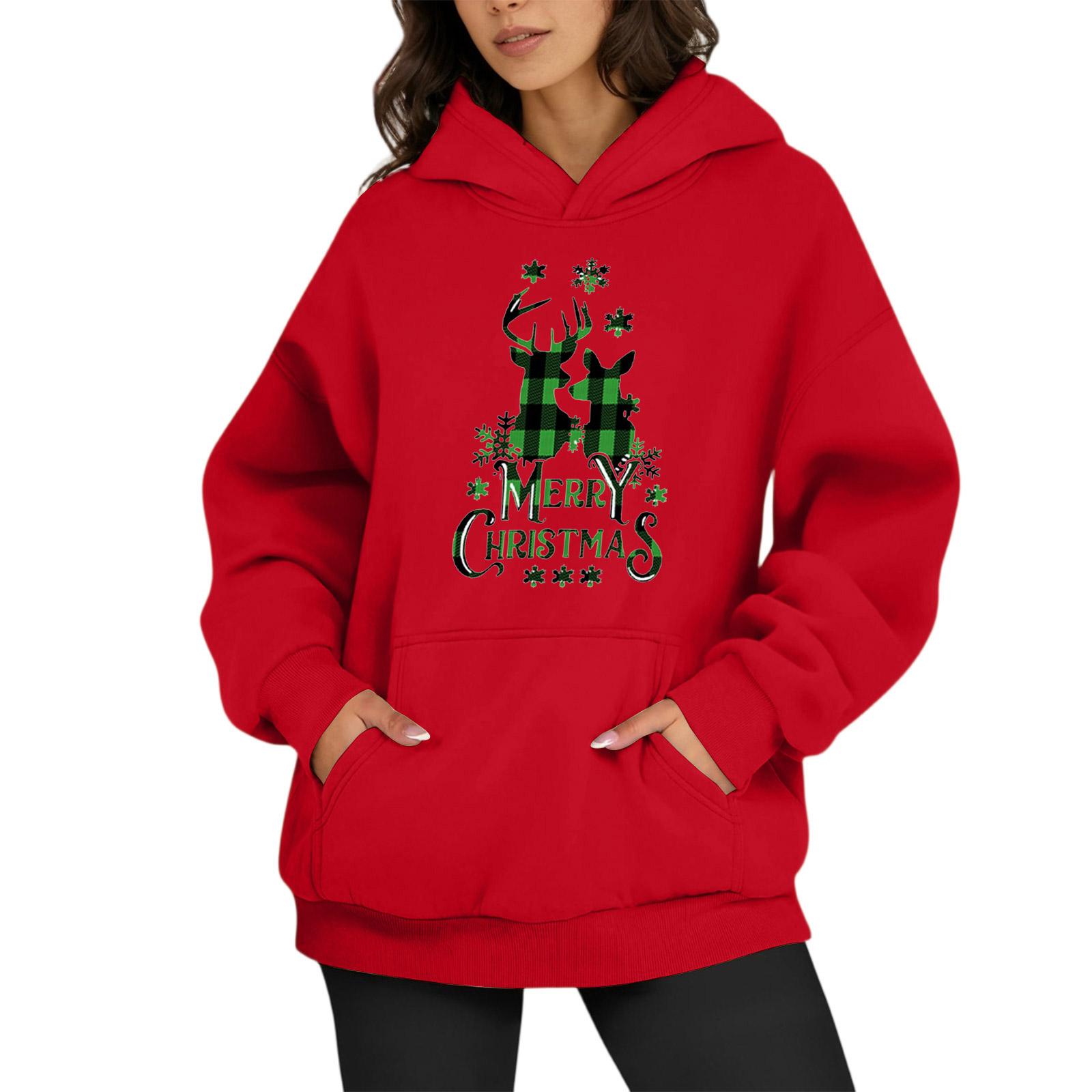 

Женские модные повседневные универсальные повседневные толстовки с круглым вырезом, топы с длинными рукавами и принтом XXXL красный