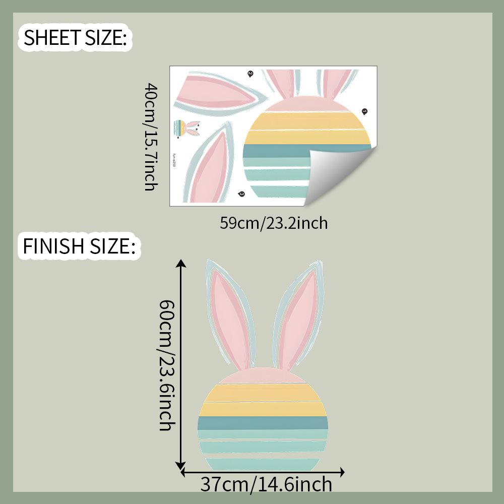 

Creative Rabbit Wall Stickers for Bedroom Living Room Home Background Decoration 40x59cm різнокольоровий