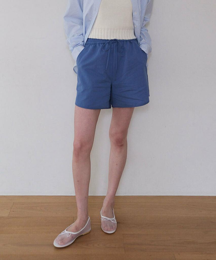 Moui Banding Ribbed Shorts (Blue)