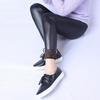 Pantalones de Cuero Sintético para Mujer de Invierno Cálidos Engrosados Tallas Grandes Leggings Delgados de Terciopelo Moda