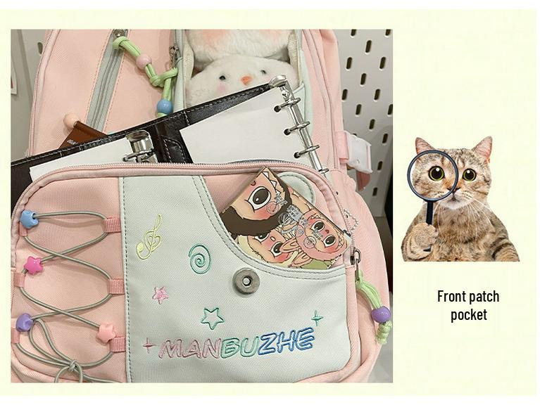 2025 Wear-Resistant Large Capacity Transparent Ita Backpack for Middle School Girls