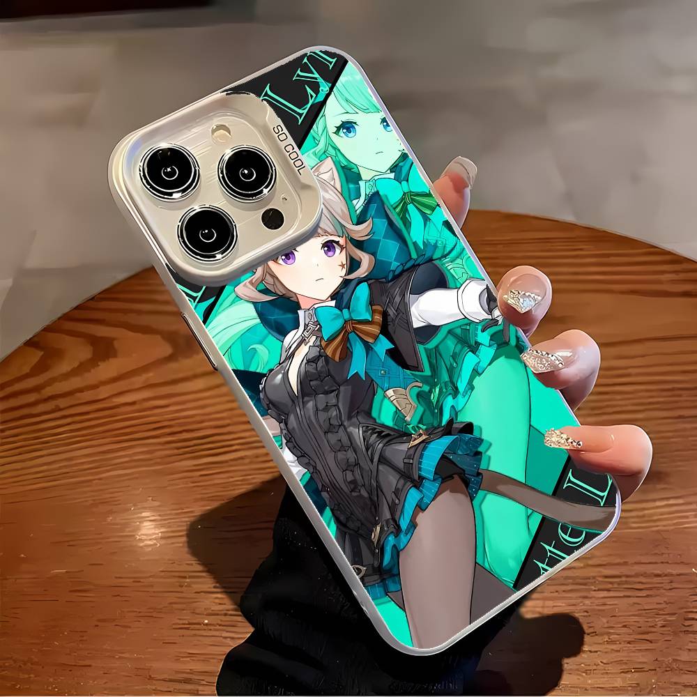 Lynette Genshin Impact Handyhülle Für IPhone 17 16 15 14 13 12 11 Plus Pro Max Mehrfarbig Aurora Laser Stoßfest Funda Hülle