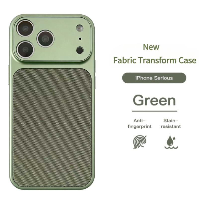

Business Technological Fabric Case for IPhone 16 15 14 13 12 11 Instant Upgrade 17 Pro Max Large Lens Window Magnetic Back Cover iPhone 16 Pro