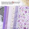 7Pcs 7 assorted styles Floral Cotton Fabric Purple floral pattern Fabric Bundle  Quilt making