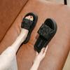 Niche ins slippers women's summer outer wear 2025 new thick-bottomed fashionable women's sandals popular beach maternity slippers