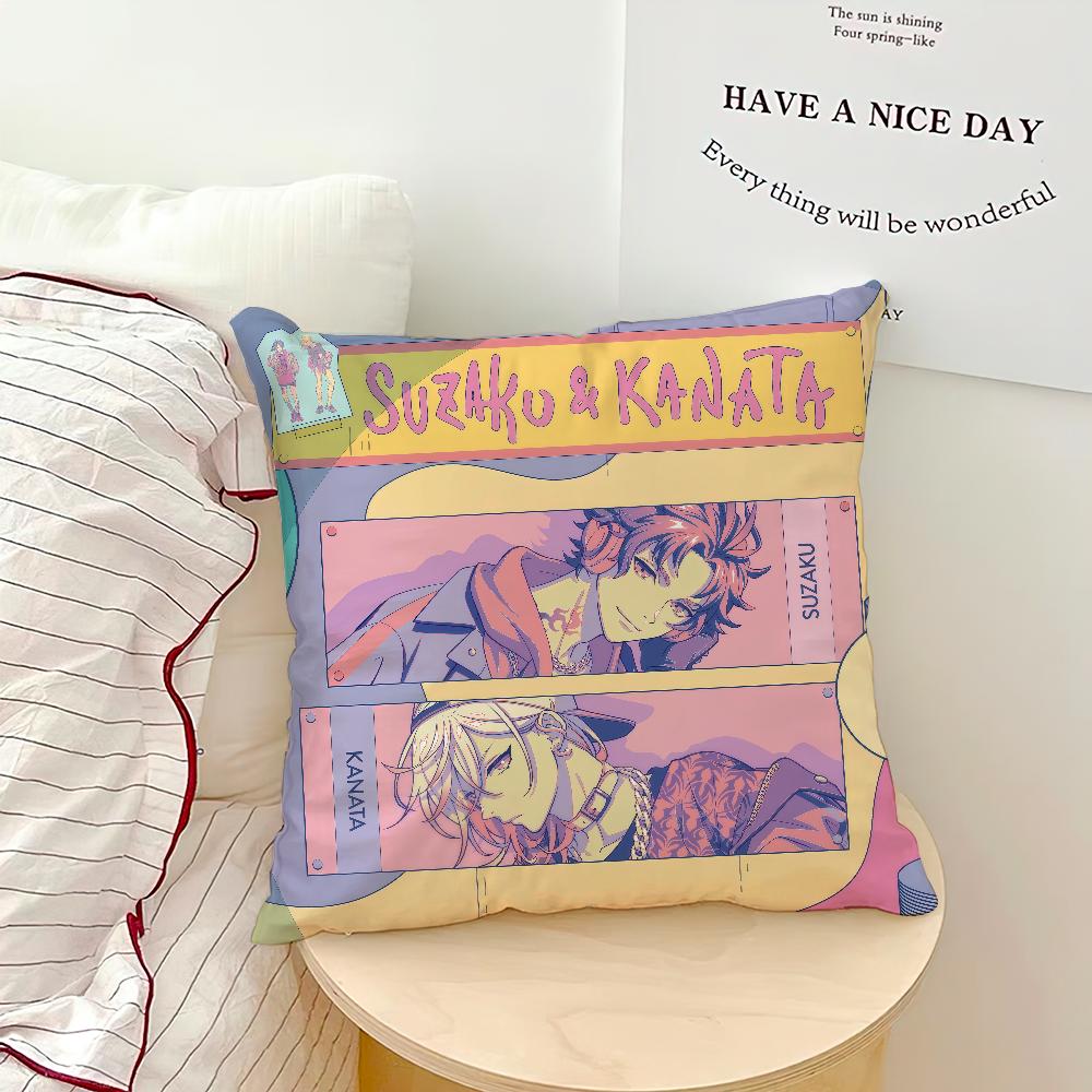 Anime P-Paradox Live Yatonokami Kanata Comfortable Soft Pillow Case for Sofa Living Room Home Office Decor Protective Covers