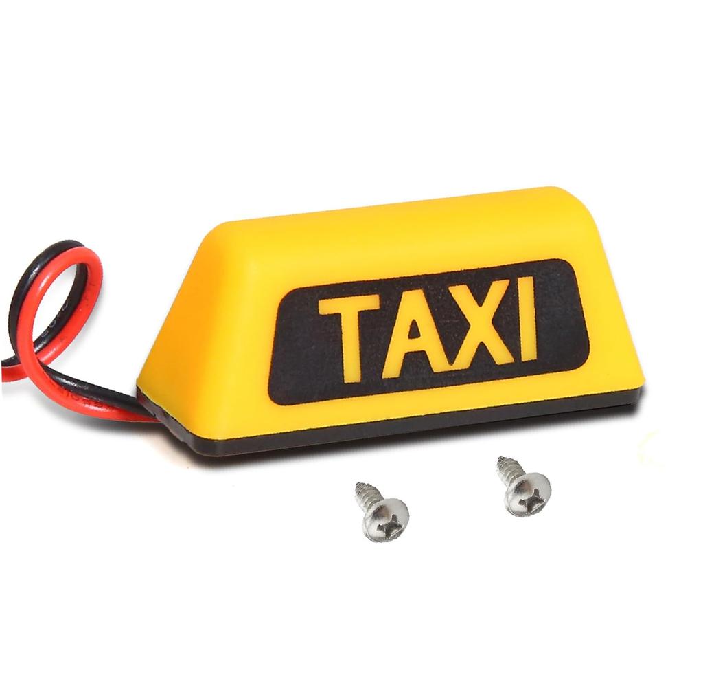 SHEAWA 18110 RC Car Light, LED Lamp, Taxi Light, Universal Modification Part, Compatible with Kyosho, Tamiya, and Other RC Cars (Yellow)