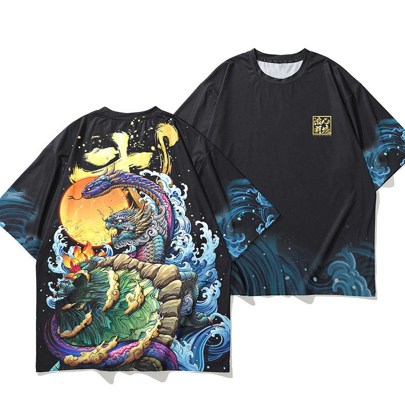 Summer T-shirt 3D Cartoon Animation Printed T-shirt Short Sleeved T-shirt Top