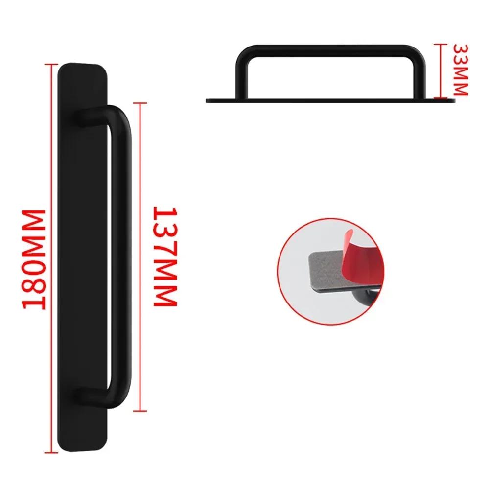 Wooden Door Handle Aluminum Alloy Pull Balcony Glass Move Self-adhesive Mounted Handles Sliding Door Pull Handle