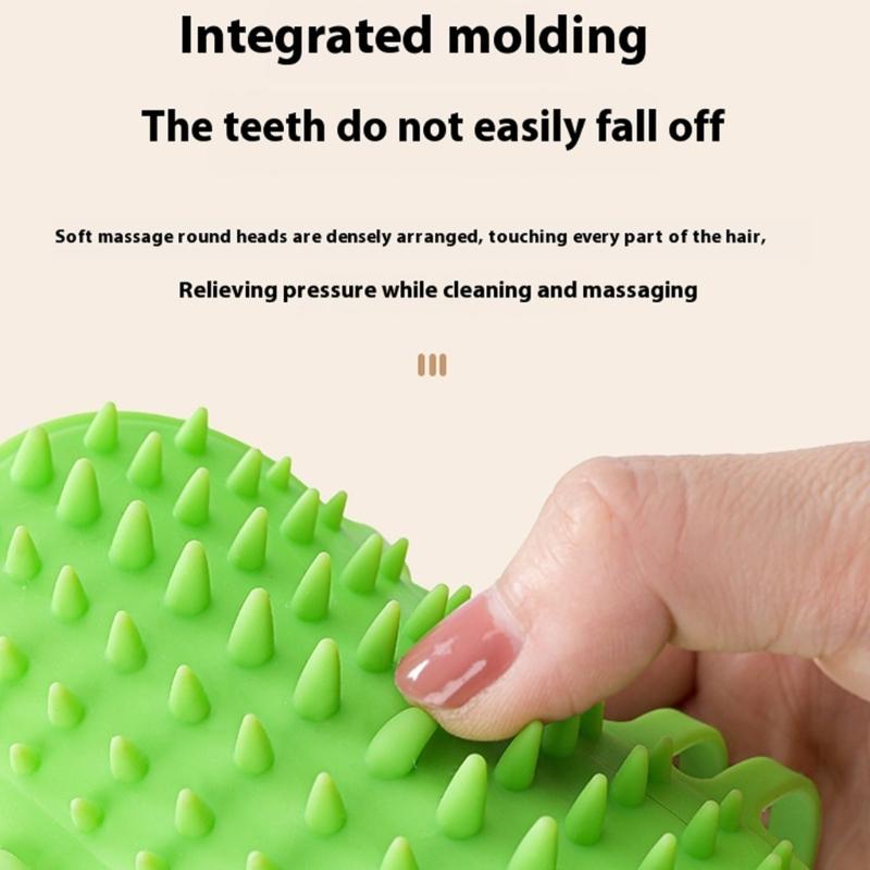 3PCS Cats Grooming Tool SelfCleaning Scratcher Brush Soft Silicone Bristles Massage Tool For Reducing Shedding Balling