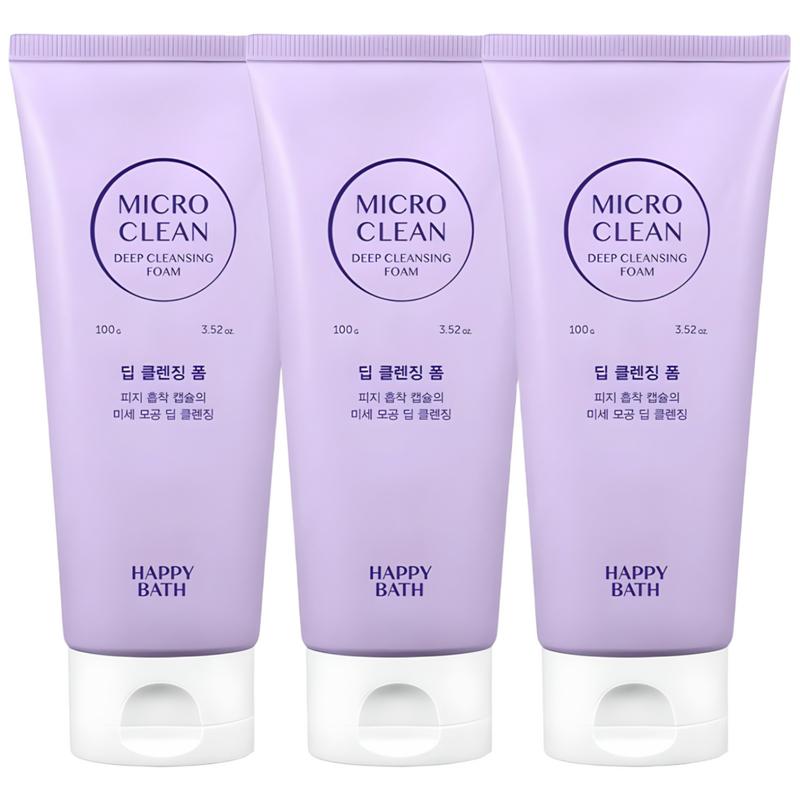 Happy Bath Micro Clean Deep Cleansing Foam, 100g, 3 pcs